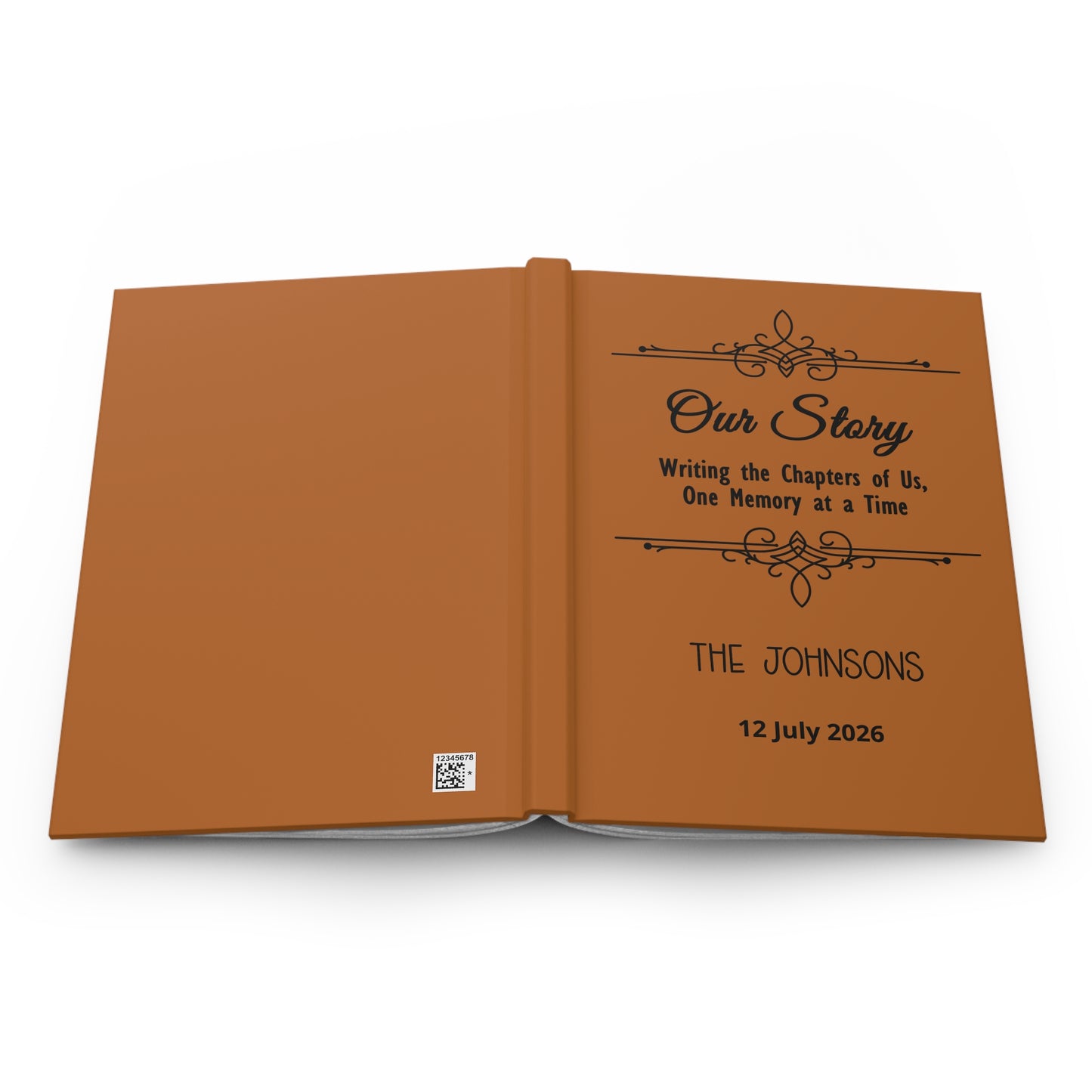 Personalized Hardcover Journal — “Our Story: Writing the Chapters of Us” Custom Memory Book