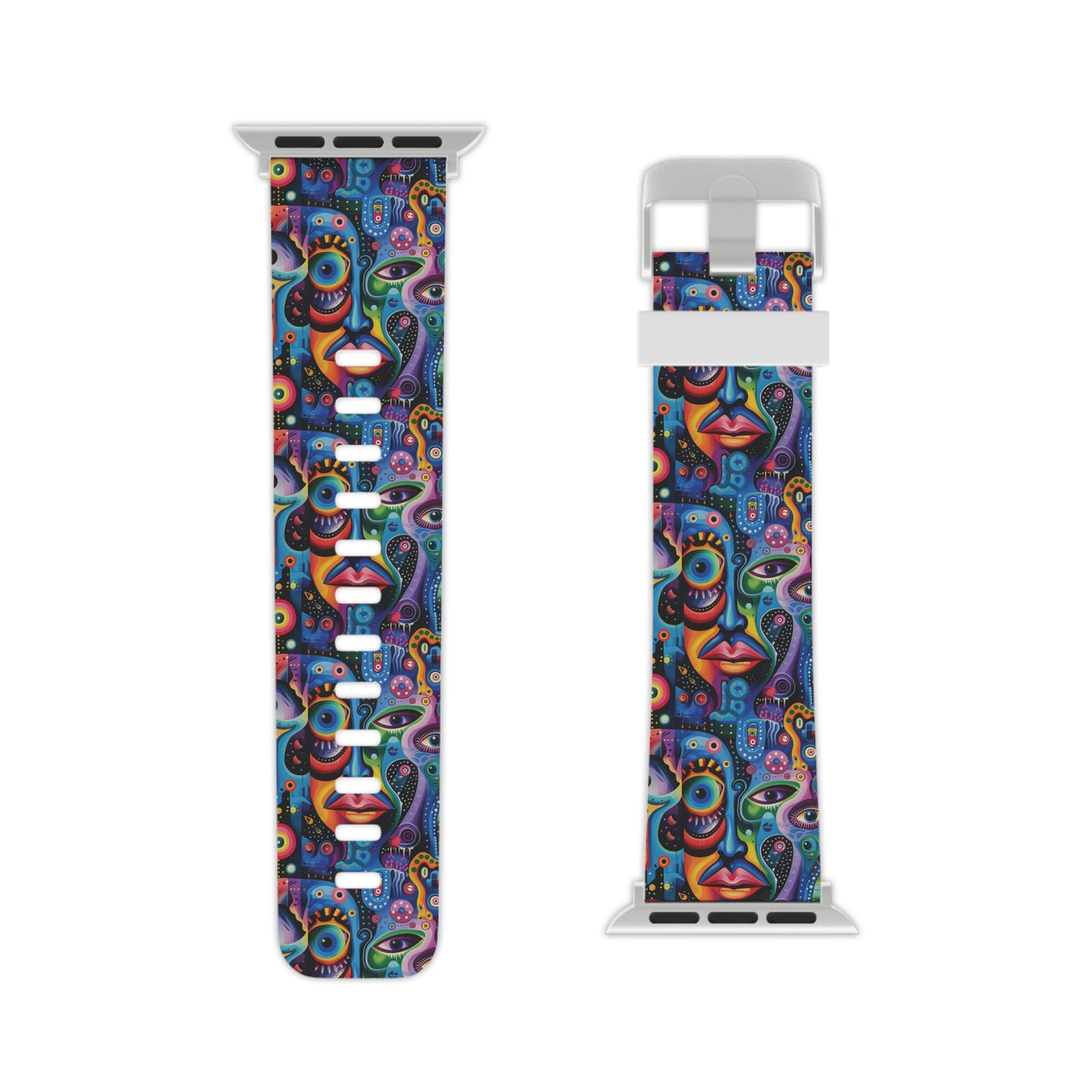 Psychedelic Visions Colorful Artistic Watch Band for Apple Watch - Vibrant Design for Style Enthusiasts