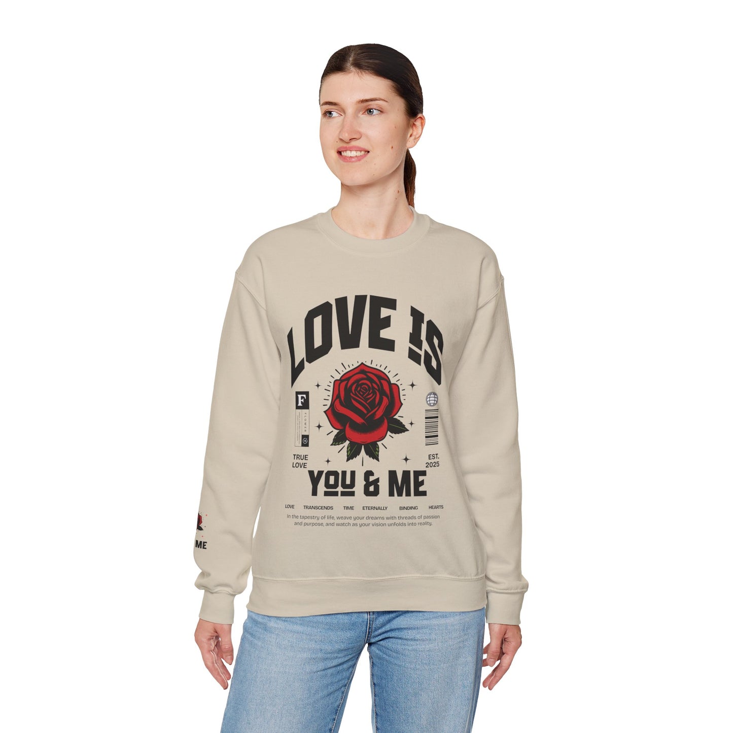 Love is ... Valentines Unisex Heavy Blend™ Crewneck Sweatshirt.