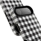 Black and White Gingham Phone Case, Tough Magnetic Cases, Stylish Phone Cover, Gift for Her, Trendy Phone Accessory, Checkered Print