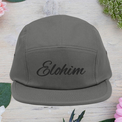 Embroidered 'ELOHIM, GENESIS 1:1'  5 Panel Cap, Trendy Hat, Outdoor Gear, Streetwear Accessory, Unique Gift, Fashion Statement