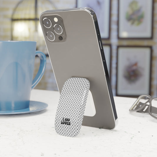Personalized Geometric Phone Grip Custom Name Click-On Stand