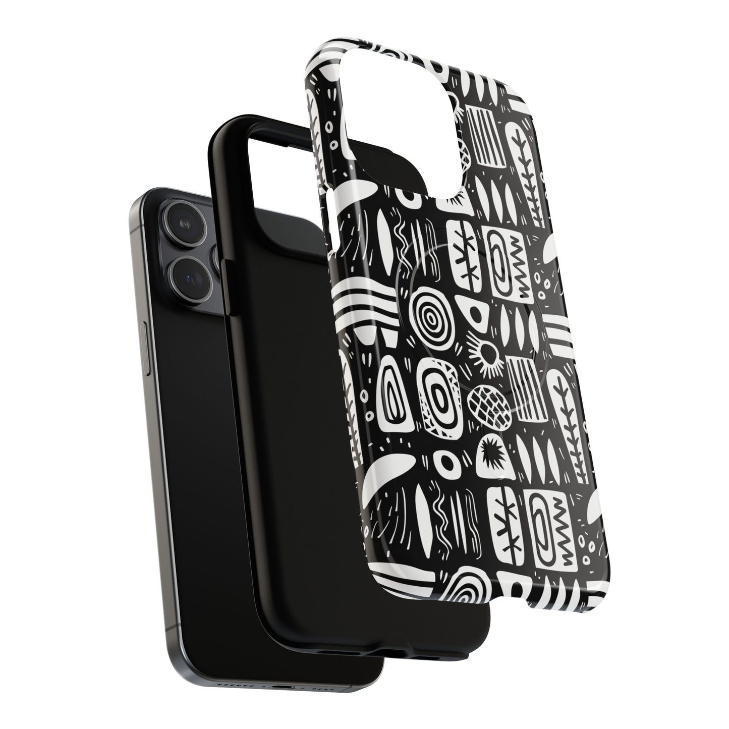 Modern Abstract Geometric Tough Magnetic Phone Case, Durable Phone Accessory, Gift for Him or Her, Artistic Design, Modern Decor