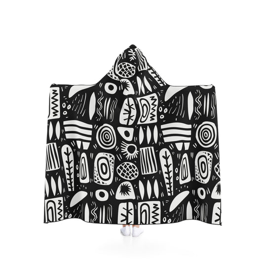 Abstract Rhythm Cozy Snuggle Hooded Blanket