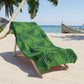 Tropical Bliss Green Beach Towel