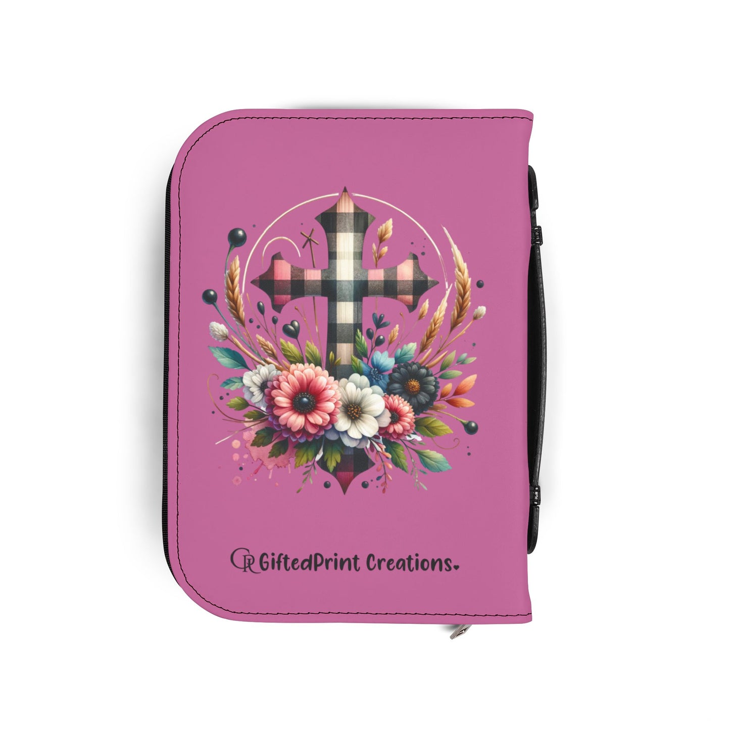 Personalized Floral Cross Bible Cover - Trust in the Lord Design| Baptism | Christening | Anniversary | Birthday Gifts.