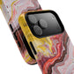 Colorful Red Marble iPhone Case, Tough Magnetic Cases, Stylish iPhone Protection, Unique Gift for iPhone Lovers, iPhone Accessories