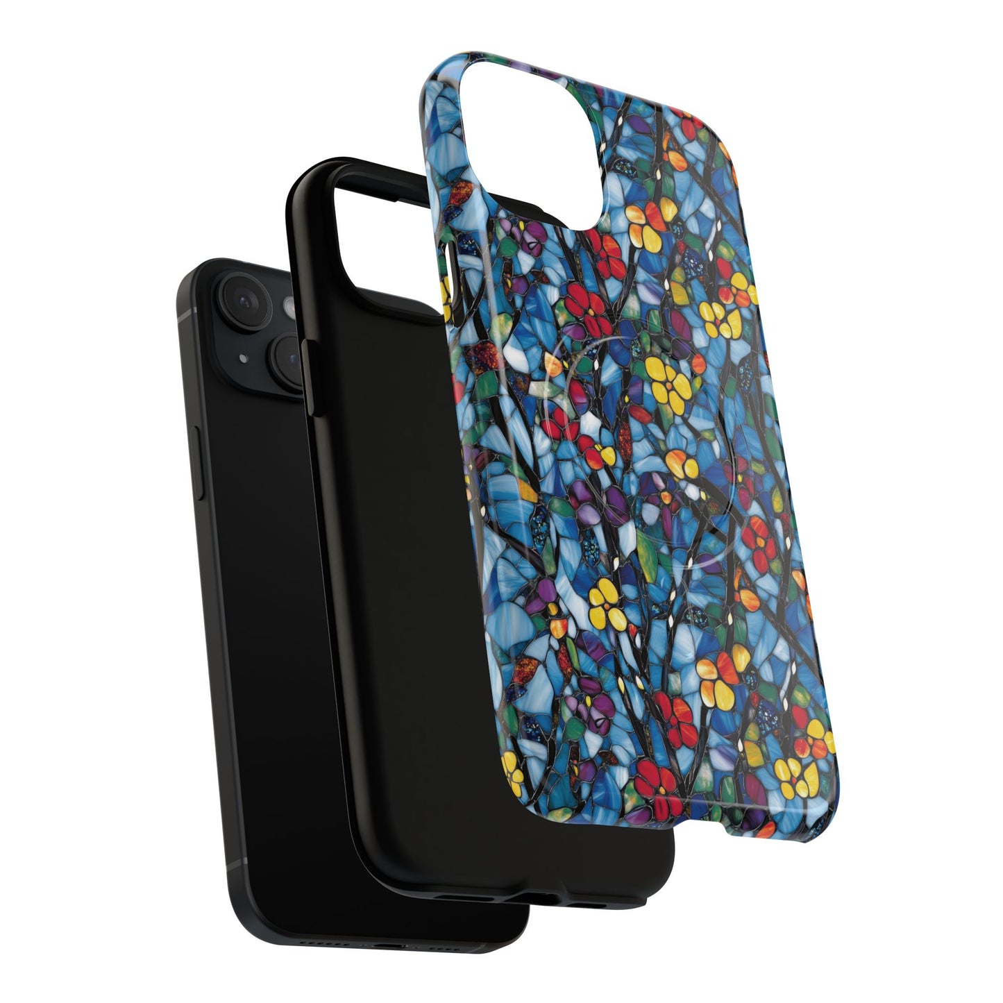 Colorful Floral Phone Case, Tough Magnetic Phone Cover, Durable Tech Accessory, Unique Gift for Her, Vibrant Smartphone Case