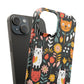 Whimsical Feline Garden Slim Cases for iPhone and Samsung Phones