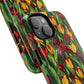 Floral Luminous Whirl Tough Magnetic iPhone Case, Stylish Protection for Everyday Life, Gift for Flower Lovers, Unique iPhone Accessory, Stained Glass iPhone Protection.