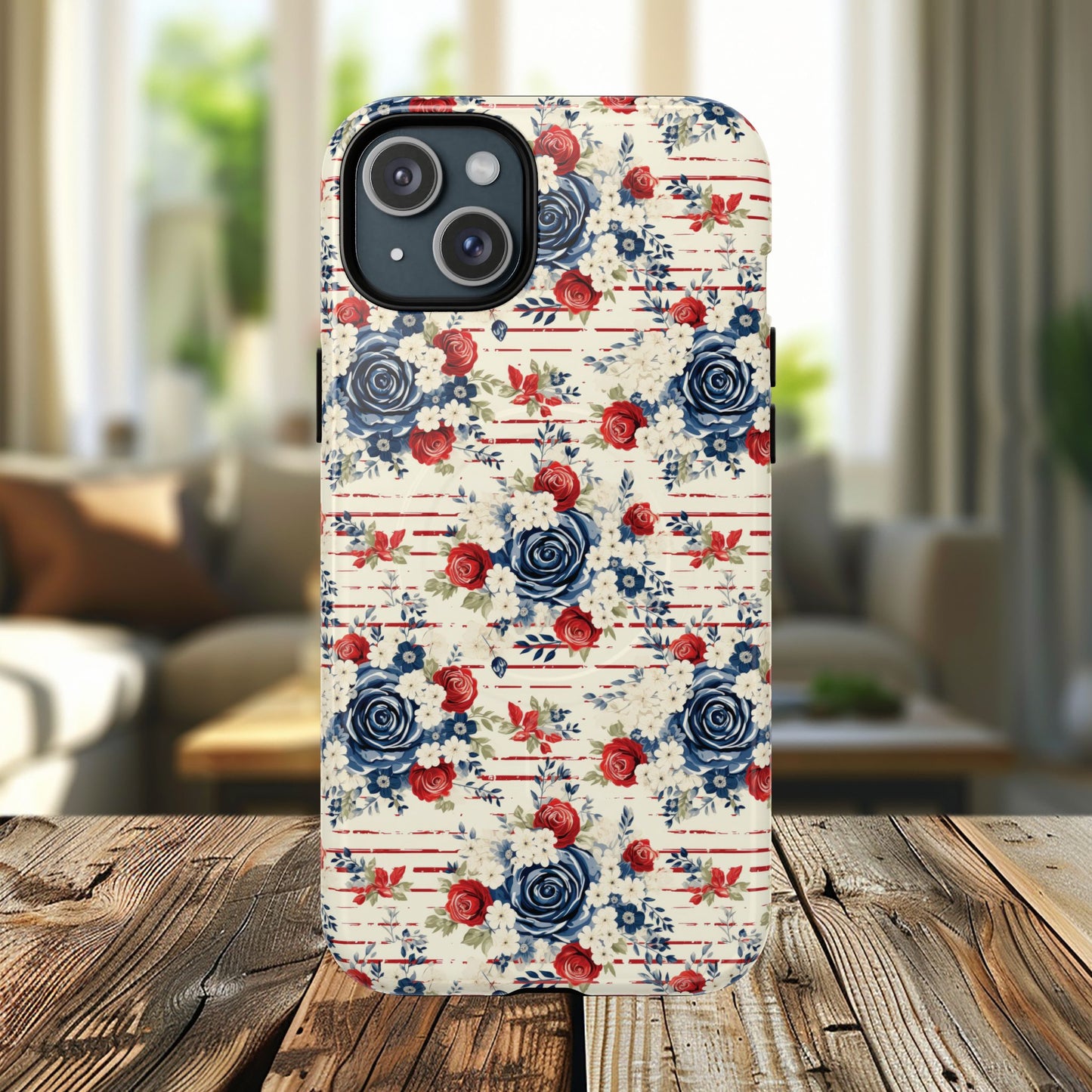 Rose & Glory Tough iPhone Magnetic Case, Vibrant Protective Cover, Stylish Gift for Her, Floral Design, iPhone Accessories, Anniversary Gift