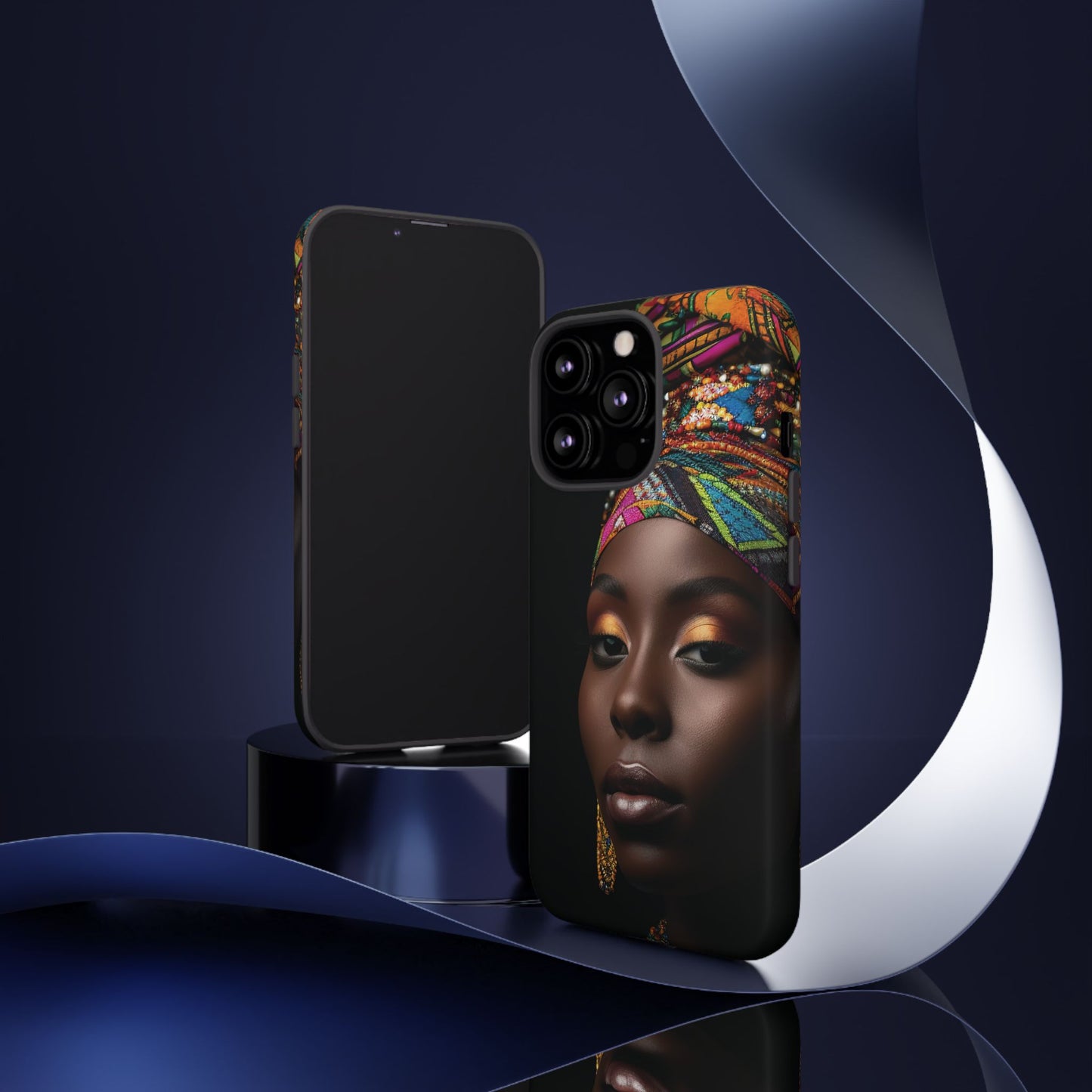 Regal Reflections: African Majesty Tough Google Pixel, iPhone and Samsung Cases.