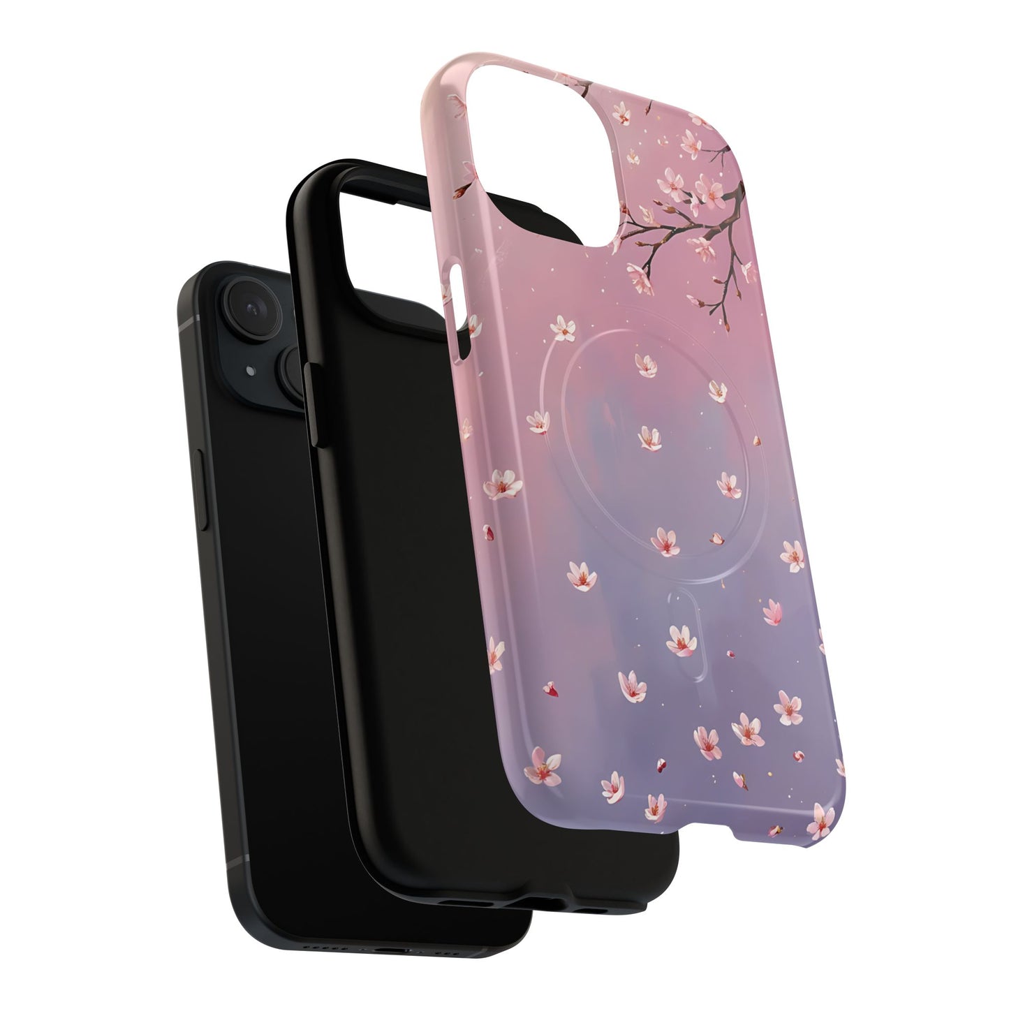 Tiny Cherry Blossom Floral Tough Magnetic Phone Cases, Durable Phone Cover, Floral Design Case, iPhone Protector, Cute Gift for Her