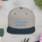 Blue Embroidery 'ELOHIM, GENESIS 1:1' Flat Bill Snapback Hat, Stylish Cap for Everyday Wear, Church Events, Gift for Him/Her, Streetwear Accessory, Casual Fashion