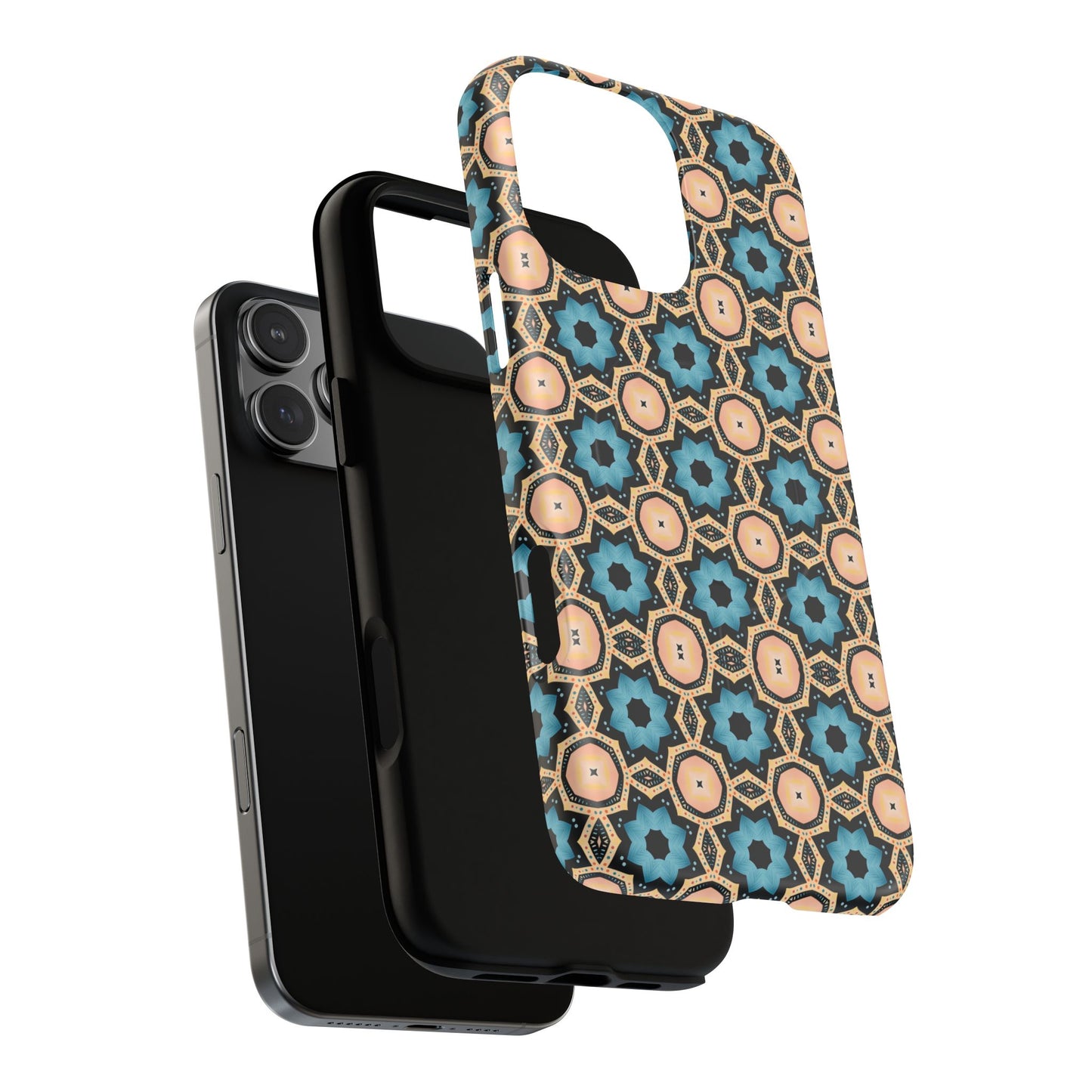 Sahara Star Mosaic Colorful Geometric iPhone Cases, Tough Magnetic iPhone Cases, Vibrant Design iPhone Cover, Durable iPhone Protection, Stylish Tech Accessories.