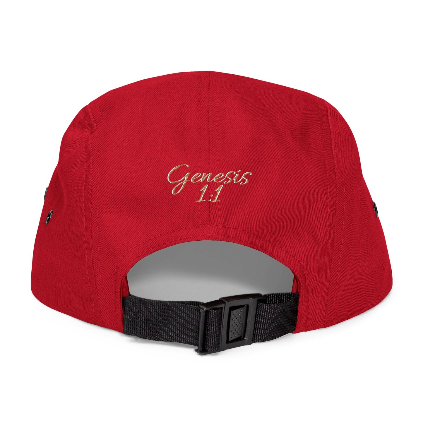 Embroidered 'ELOHIM, GENESIS 1:1'  5 Panel Cap, Trendy Hat, Outdoor Gear, Streetwear Accessory, Unique Gift, Fashion Statement