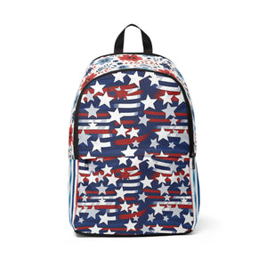 Patriotic Waves Unisex Fabric Backpack