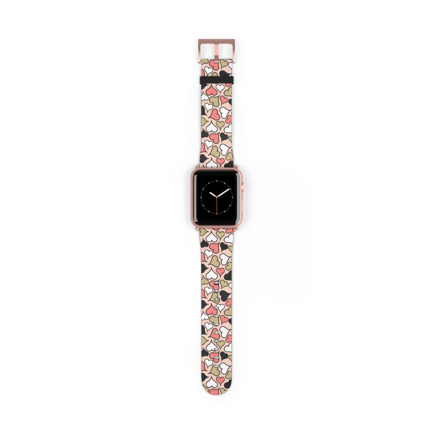 Love Heart Pattern Watch Band for Women - Stylish Apple Watch Strap