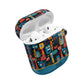 Personalized Abstract Eye Pattern AirPod Case — Colorful Tribal Graphic with Custom Text/Name