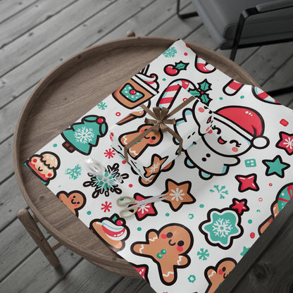 Wrapping Papers - Ginger Bread Holiday Collection - Matte or Glossy Finish - 90gsm Paper