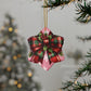 Corquette Bow Ceramic Ornaments, 2-Side Print, (1pc, 3pcs, 5pcs, 10pcs)