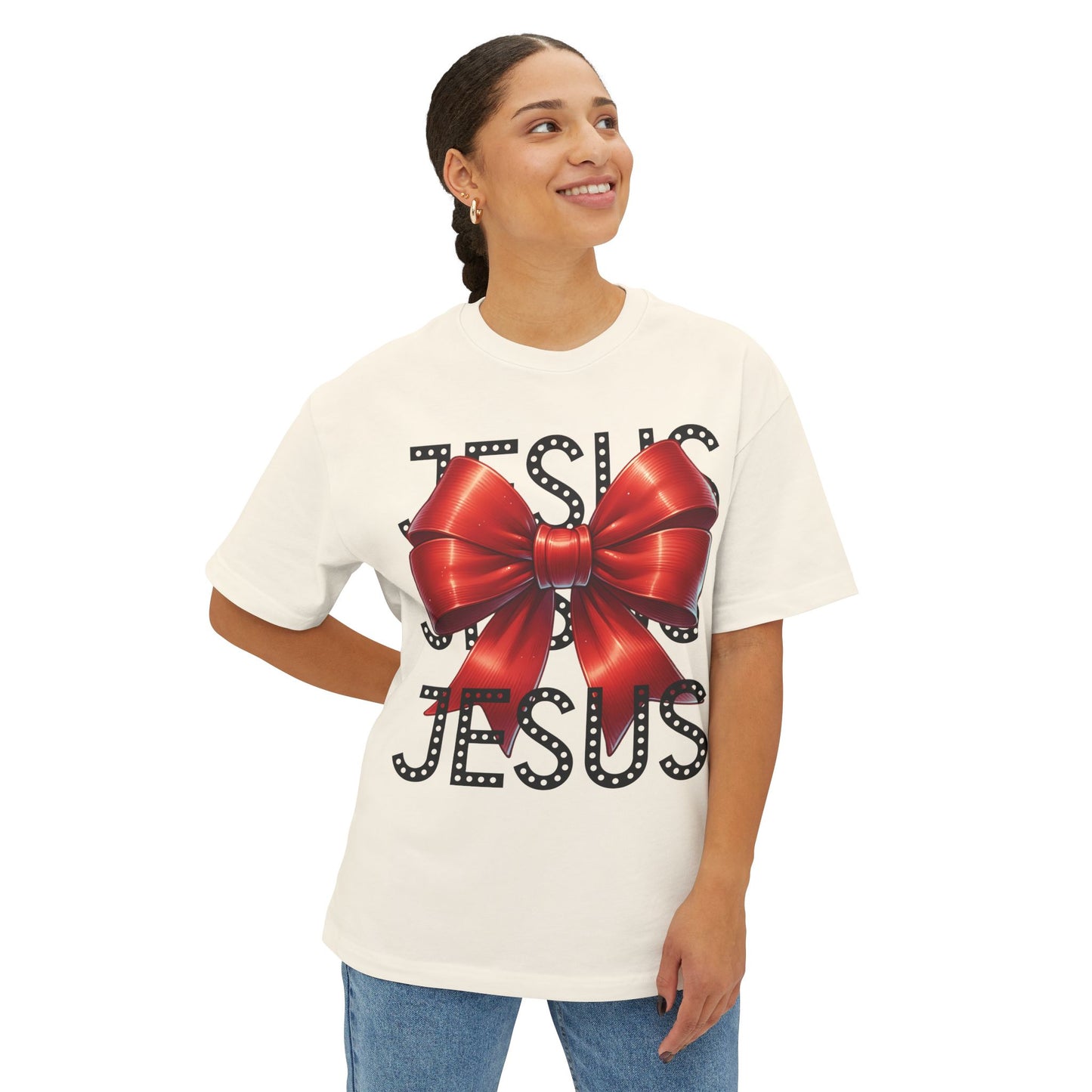 JESUS Charm Unisex Oversized Bella Canvas Boxy Tee