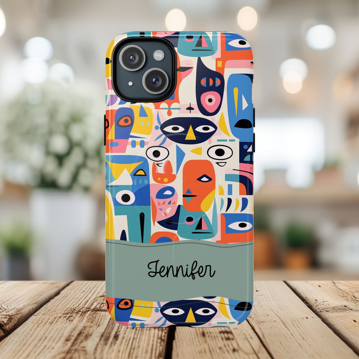 Personalized Vibrant Phone Case,  Magnetic iPhone Cover, Colorful Abstract Protection, Trendy Gift, Unique Tech Accessory, Art Phone Case
