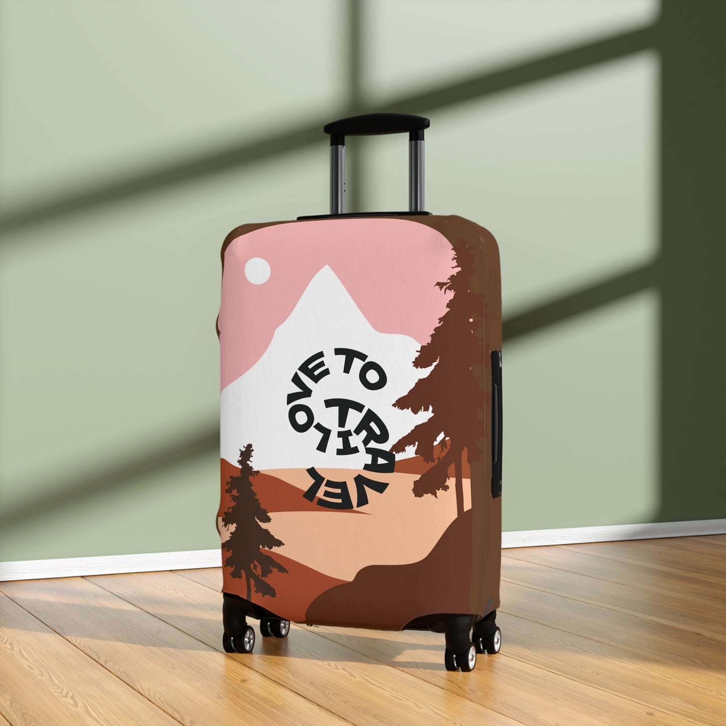 Fun Luggage Cover - "I Love to Travel" - Stylish Travel Accessory