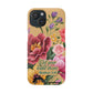 Floral Bible Verse Phone Case with Card Holder — "Let Your Light Shine" (Matthew 5:16)