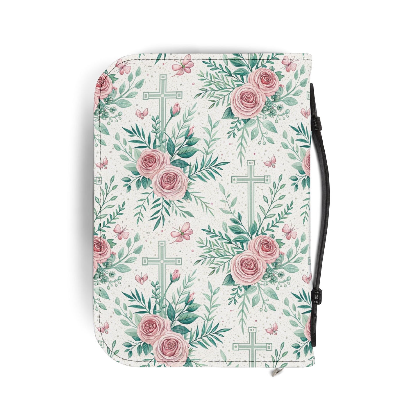 Floral Christian Bible Cover - Personalized with Name, Inspirational Gift for Baptism, Confirmation, or Any Religious Occasion