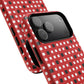 Crimson Gridlock Tough iPhone Magnetic Cases, Durable iPhone Accessories, Gift for Tech Lovers, Modern Design