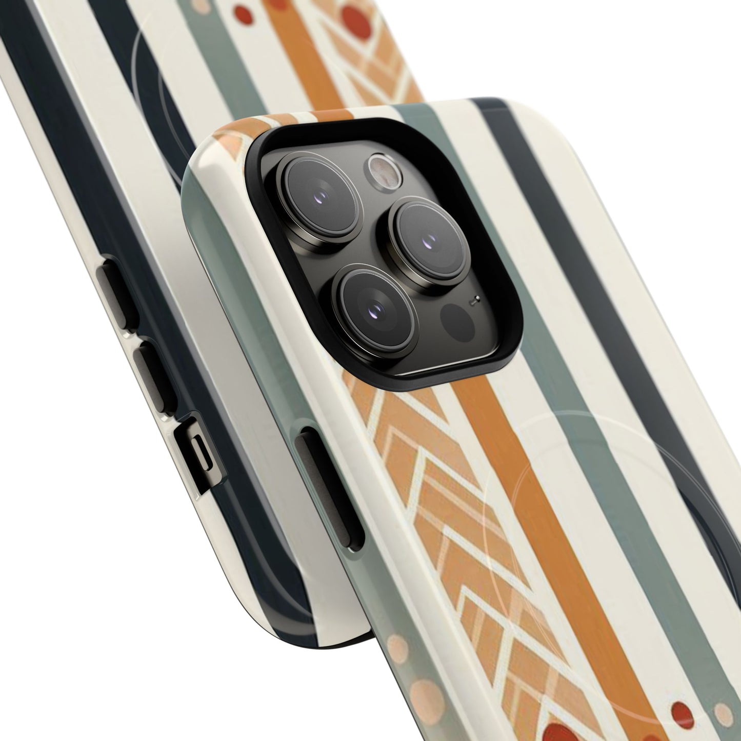 Terracotta Trails Tough Magnetic iPhone Cases for Everyday Use, Floral Patterned Stability Case, Gift for Her, Durable iPhone Accessory.