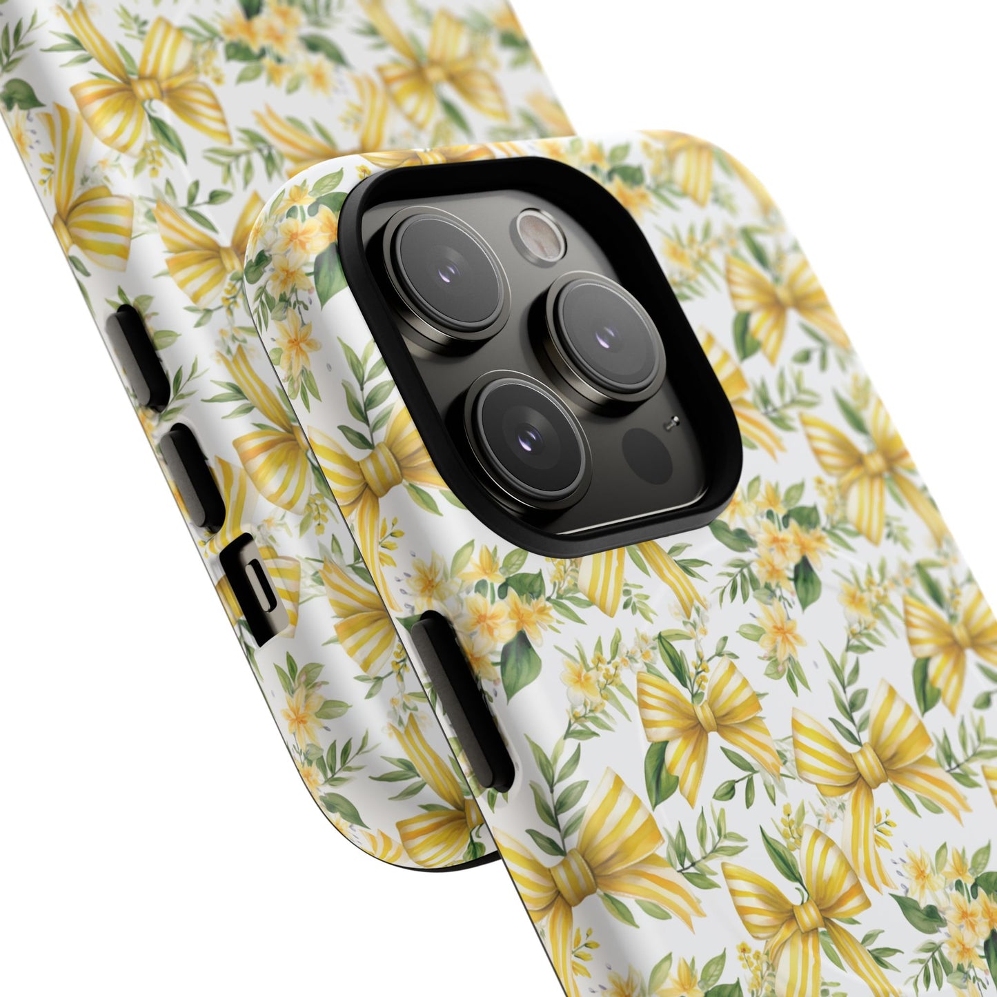 Sunshine Coquette Bows Tough Magnetic iPhone Case, Durable iPhone Cover, Girly Tech Accessory, Nature-Inspired Gift for Her, Spring Decor