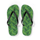 Green Tropical Bliss Flip Flops