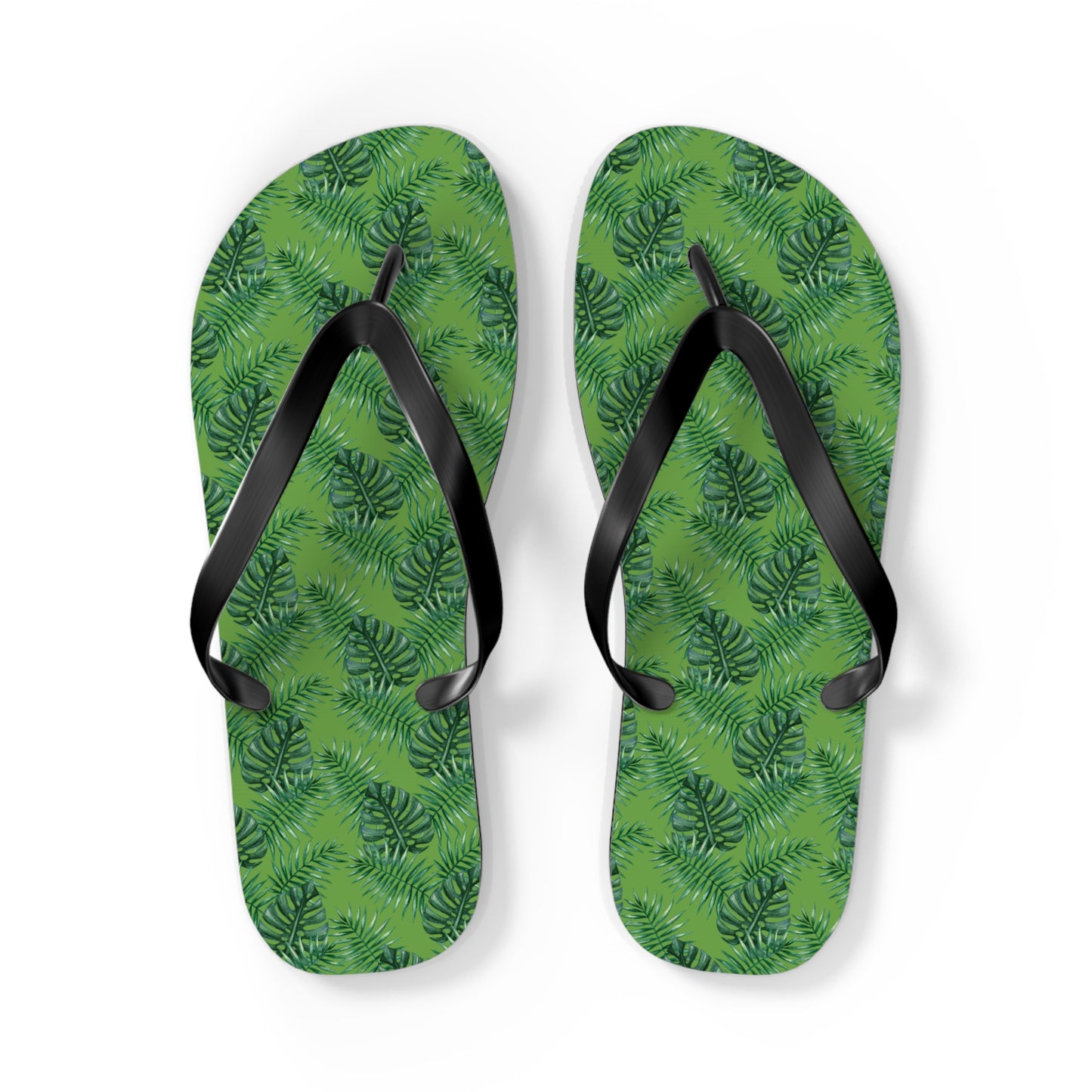 Green Tropical Bliss Flip Flops