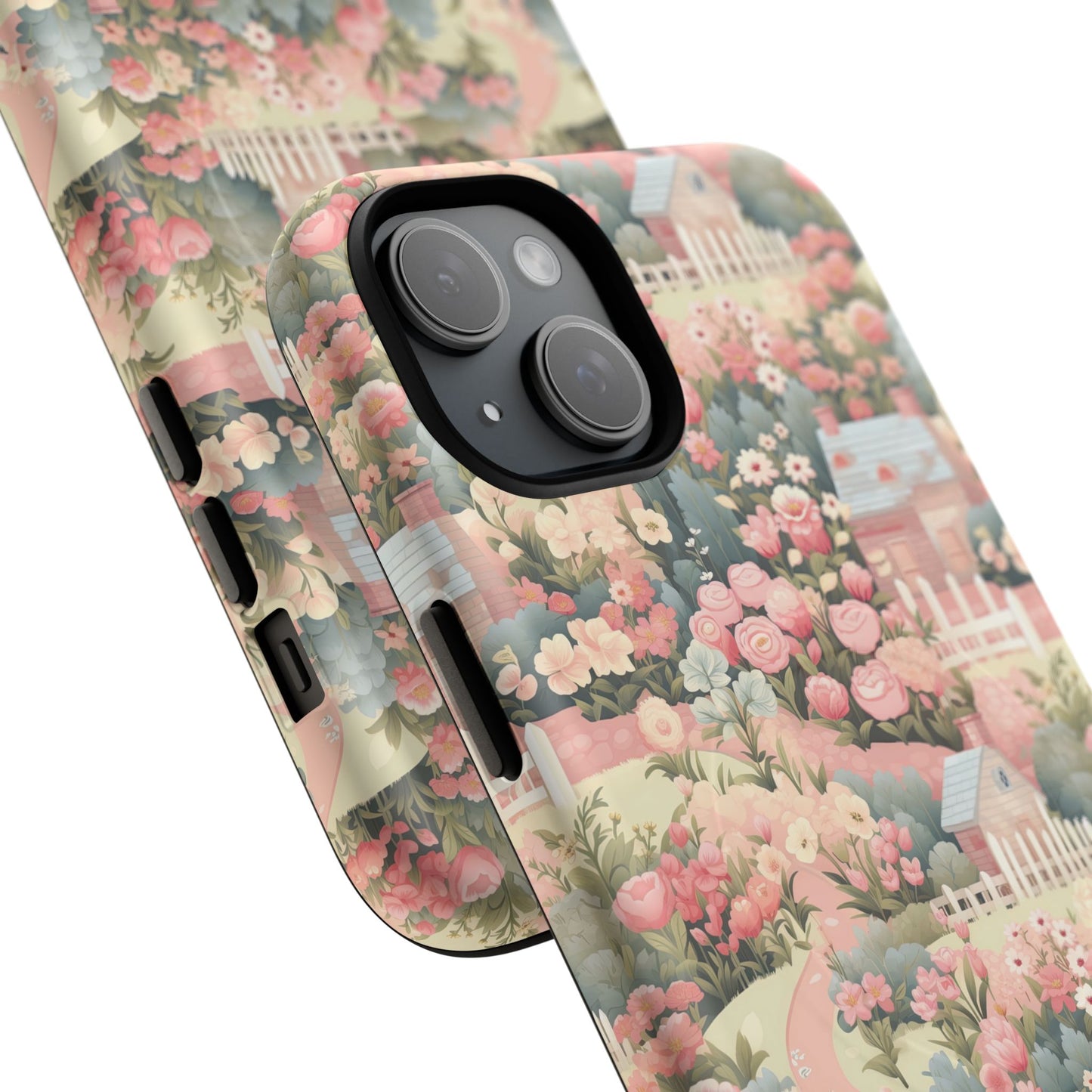 Pastel Garden Haven Tough iPhone Magnetic Case, Durable Protection, Flower Design, Gift for Her, Birthday, ,Phone Accessory, Spring Decor