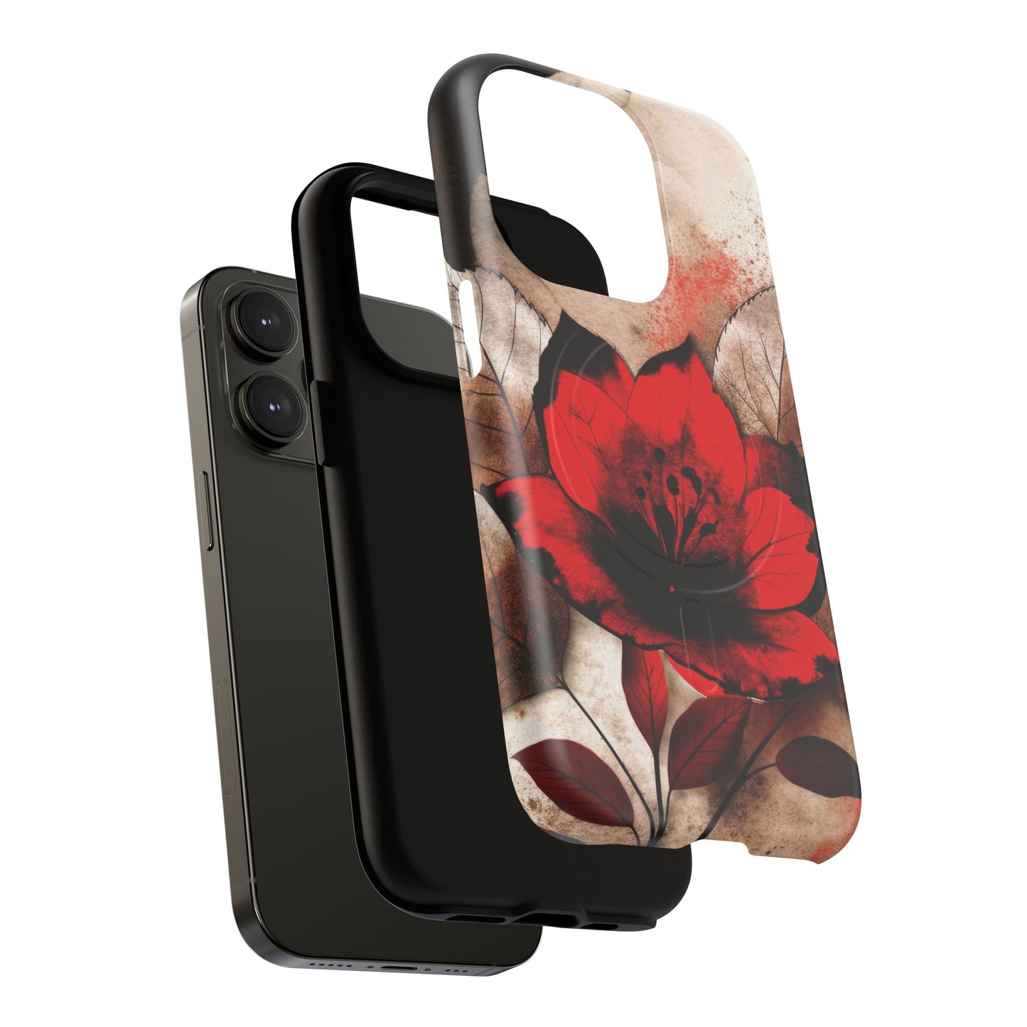 Velvet Petal Storm Tough iPhone Magnetic Cases - Stylish Protection for Your Device, Gift for Nature Lovers, Ideal for Birthdays, Holidays
