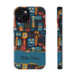 Personalized Colorful Abstract Faces Clear Impact-Resistant Case