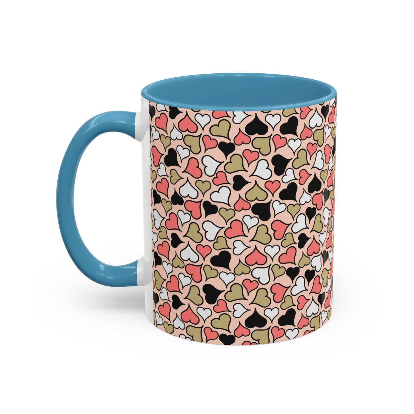 Colorful Heart Pattern Coffee Mug - Perfect Gift for Love & Friendship