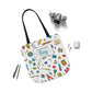 Personalized Classroom Couture Composition Book Inspired Canvas Tote Bag with Colorful Straps, Cute School Bag, Eco-Friendly Tote, Back to School Shopping Bag, Teacher Gift Idea