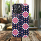 Midnight Mandala Bloom Tough iPhone Magnetic Case, Vibrant Design for Protection, Gift for Her, Trendy Accessory, Floral MagSafe iPhone Cover, Birthday, & Everyday Use