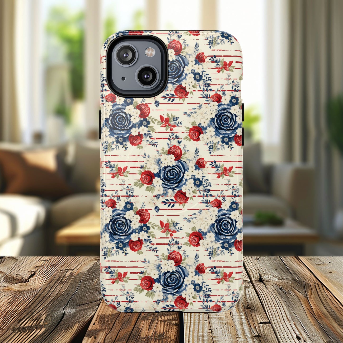 Rose & Glory Tough iPhone Magnetic Case, Vibrant Protective Cover, Stylish Gift for Her, Floral Design, iPhone Accessories, Anniversary Gift