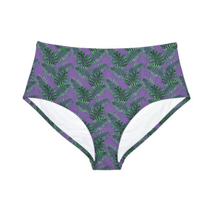 PurpleTropical Bliss High-Waist Hipster Bikini Bottom (AOP)