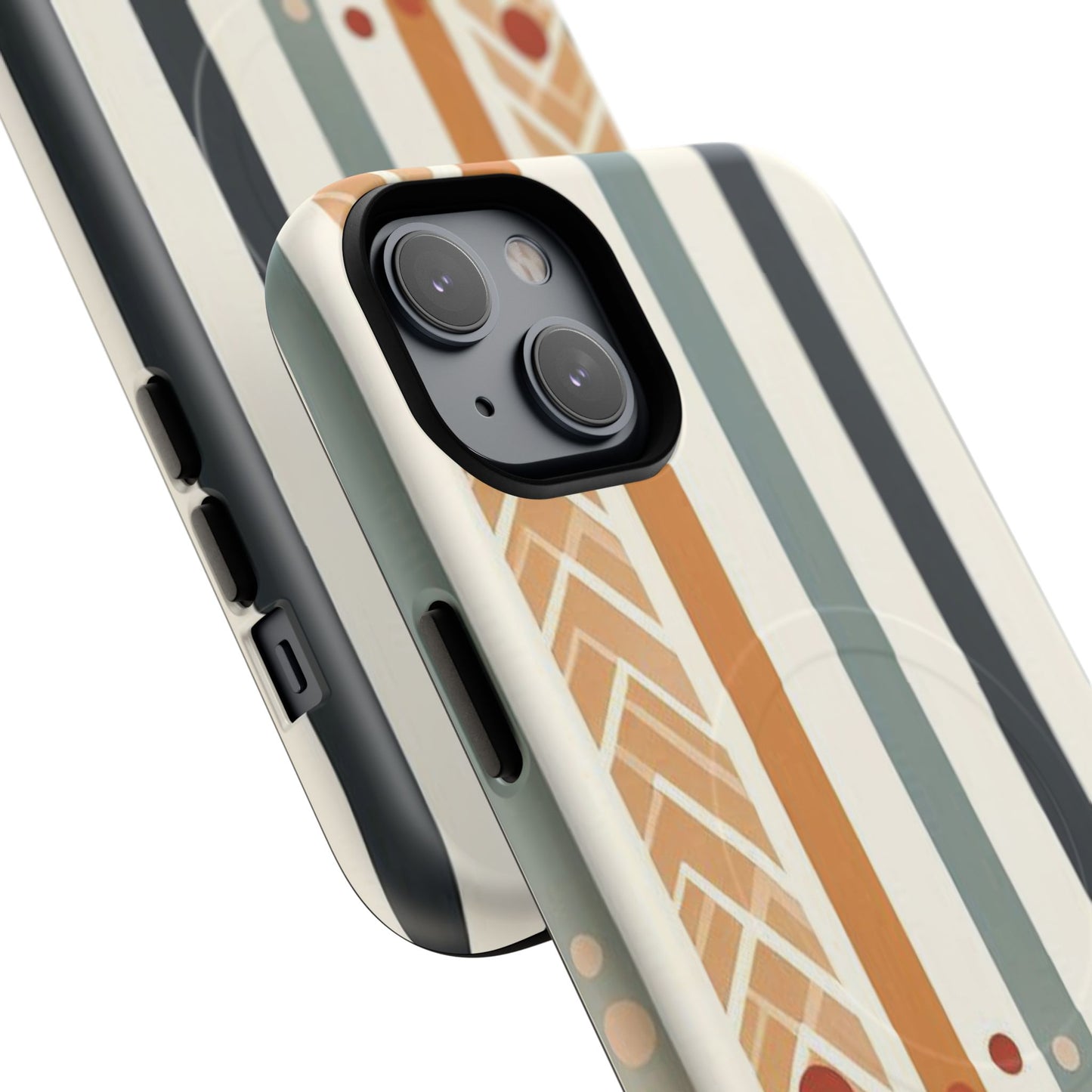 Terracotta Trails Tough Magnetic iPhone Cases for Everyday Use, Floral Patterned Stability Case, Gift for Her, Durable iPhone Accessory.