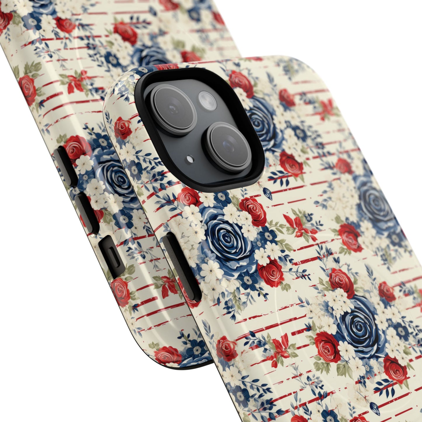Rose & Glory Tough iPhone Magnetic Case, Vibrant Protective Cover, Stylish Gift for Her, Floral Design, iPhone Accessories, Anniversary Gift