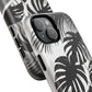 Personalized Monochrome Monstera Tropical Phone Case - Tough Magnetic MagSafe® Cases, Gifts for Nature Lovers, Stylish Phone Accessories, Gifts for Her.