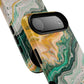 Magnetic iPhone Cases with Green Marble Design, Tough Magnetic Cases, iPhone Accessories, Gift for Her, Trendy iPhone Cover