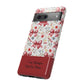Personalized Rosette Coquette Phone Case - Custom Name/Message 'I Am Stronger Than The Storm' Floral Bow Protective Case