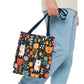 Whimsical Feline Garden Tote Bag (AOP)