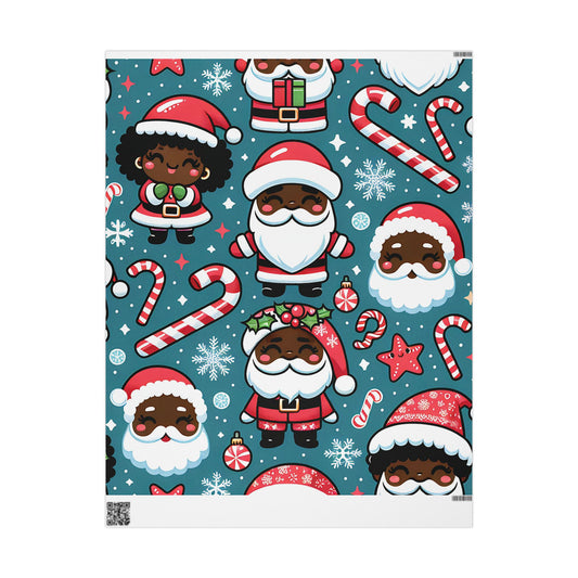 Wrapping Papers - Santa Claus Holiday Collection - Matte or Glossy Finish - 90gsm Paper